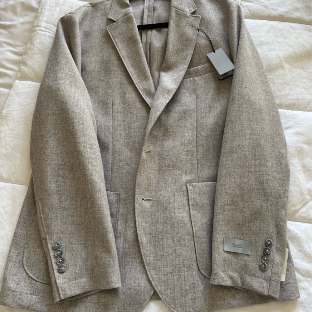 Men's Beige Blazer**Missing Inner Bib**